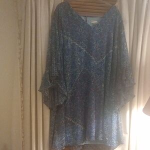 Calvin Klein Blue Patterned Dress